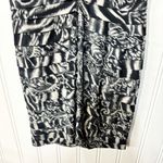 Adrianna Papell  Dress Women Size 14 B&W Mini Abstract Pleated Ruffled Layer Photo 8