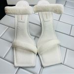 Good American NIB WHITE TERRY SLIP ON SANDALS Photo 8