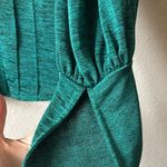 Free People  Killer Queen dark green long sleeve blouse Photo 3