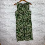 Vintage Harvé Benard Camouflage Floral Doodle Shift Dress Green Size 4 Photo 4