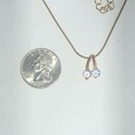 Elegant Dainty Gold Tone CZ Rhinestone Cherry Pendant Necklace Photo 3