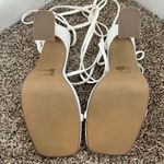 Steve Madden NWOT White Lafayette Ankle Wrap Platform Sandals Size 10 Photo 7