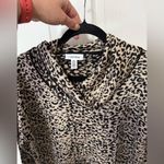 Calvin Klein Women's Cheetah Print Cowl Neck Long Sleeves Pullover Sweater Sz S Photo 3