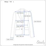 blazer blue geometric double knit polyester blue Size L Photo 1