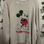 Disney Classic Mickey Mouse Heather Grey Crewneck Sweatshirt XXL/2XL Photo 0