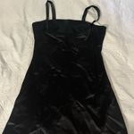black fancy slip mini dress Size M Photo 3
