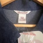 Free People Silhouettes 100% Cotton Denim Maxi Dress 14WP Blue Jean Button Up Cottagecore Photo 2