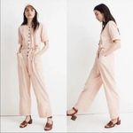 Madewell Top-Stitched Coverall Jumpsuit in Blush Photo 1