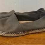 Eileen Fisher  Gray Leather Espadrille Flats Slip On Shoes Size 9 Photo 0