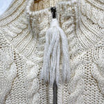 Vintage 70s 80s Ivory Wool Cable Knit Fisherman Sweater Cardigan Thomas Keeling Size 1X Photo 2