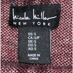 Nicole Miller  Womens Sweater Size S Tan Red Long Sleeve Oversized Mock NWT Photo 1