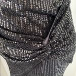 Kate Kasin NWOT Sequin Bodycon Skirt High Waist Knot Front Black Photo 1