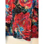 Chico's  Additions Size 1 US 8 Asian Floral Jacket Colorful Lightweight Cotton Photo 13