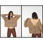 Ba&sh 💕💕 Gilet Haili Reversible Cardigan Sweater ~ Jaune Knit Small US 6 Photo 3