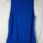 Tommy Bahama Blue Palm Leaf Print Sleeveless Tie Bottom Knit Top Large L Beach Photo 5