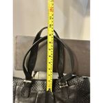 Cole Haan Black Leather Purse / Handbag Braided Strap Zipper Close Inner Pockets Photo 3