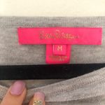 Lilly Pulitzer Charla Heather Gray Bell Sleeve Knit Sweater with Gold Hem 000800 Photo 4