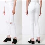 Mother superior denim the hustler ankle fray White Distressed Jeans size 26 Photo 1
