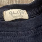 Brandy Melville Blue Red White striped cropped tee shirt Photo 3