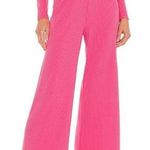l*space L* Charlie Pant Bubblegum Pink Ribbed Cropped Crop Wide Leg Small NWT Photo 0
