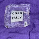 0039 Italy Women’s Sz L Purple Cotton Button Down Long Sleeve Collared Top Shirt Size L Photo 3