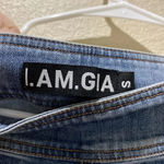 I am gia Drew Pants Denim Jeans Straight Leg Size Small Cut Out Waist Photo 6