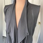Harper Francesca’s  Gray Jersey Knit Vest With Zipper‎ Accent Photo 1