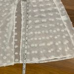 Elesol White Dotted Sheer Swim Cover Up Women Size Small Ruffle Sleeve Tie Waist Photo 6