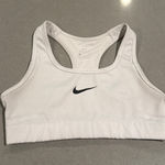 Nike  Dri-FIT Sports Bra Padded Racerback White Workout Activewear‎ Top Photo 0