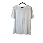 Automet Set/3 XL Short Sleeve NWT Blouse's Tunic Crew Neck White, Green, Khaki # Photo 7