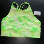 Lululemon 💚 High Energy Neon Green Tie-Dye Sports Bra Photo 3