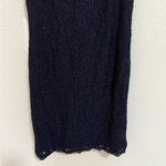 Adrianna Papell Sleeveless Scalloped Lace Sheath Mini Dress Navy Blue Size 6 Photo 6