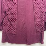 Skies Are Blue 100% Linen Womens Eyelet Coastal Girl Workwear Woven Top Medium Photo 7