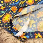 Vintage 60s or 70s silky animal print bellbottom pants Blue Photo 4