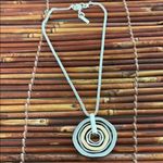 Nine West  Silver and Gold Geometric Necklace Photo 2