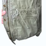 Gap  Army Green The Utility Jacket Medium Cotton‎ Stretch Cargo Military Fall EUC Photo 6