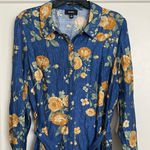 MSK. Blue and Yellow Floral Dress nwt size X-Large Photo 0