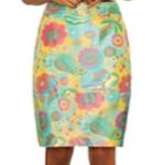 Marni floral a line skirt multicolor size 6 Yellow Photo 3