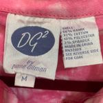 Diane Gilman Pink White Tie-Dye Flowers Butterfly & Palm Tree Medium Jacket 1808 Photo 5