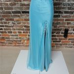 Mori Lee Formal Evening Gown Junior's 11/12 Blue Beaded Maxi Dress Pageant Prom Photo 2