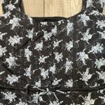 Venezia Floral Print Square Neck Tank Top Women's Black White Sleeveless Size undefined Photo 3