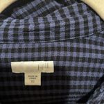 J.Jill Tunic Top Womens XS Blue Black Plaid Split Neck Popover Blouse Ladies Photo 6