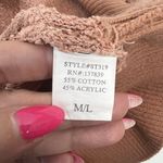 Dreamers Size M/L Pullover Sweater Balloon Sleeves in Dust Coral Popcorn Texture Photo 9