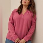 Torrid  Dusty Rose Georgette Hi-Low Pullover Long Sleeve Blouse Plus Size 1X Photo 0