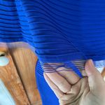 Tadashi Shoji  Tobara Pintucked Off Shoulder Ruffle Dress Electric Blue~ XS 🧡🎀 Photo 10