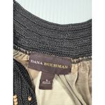 Dana Buchman Dress Brown Black Geometric Beaded Neck Sleeveless S Photo 3