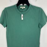 Madewell  Cotton Perfect Crewneck Tee Shirt Basics Green Womens XXS NWT Photo 2