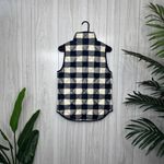 J.Crew Excursion Quilted Down Vest Buffalo Plaid Navy/Ivory size XXS E0829 Photo 2