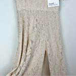 BHLDN NWT Fame & Partners Charlotte Dress Nude Lace Maxi Wedding Gown Dress 6 Photo 6