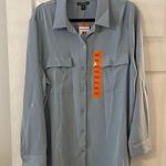 Hilary Radley   Sky Blue Casual Button Down Shirt size XXL brand new length 32” Photo 0